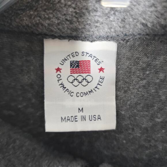 Women's United States Olympic Committee USA Gray Fleece Full Zip Vest Sz Medium - Picture 3 of 7